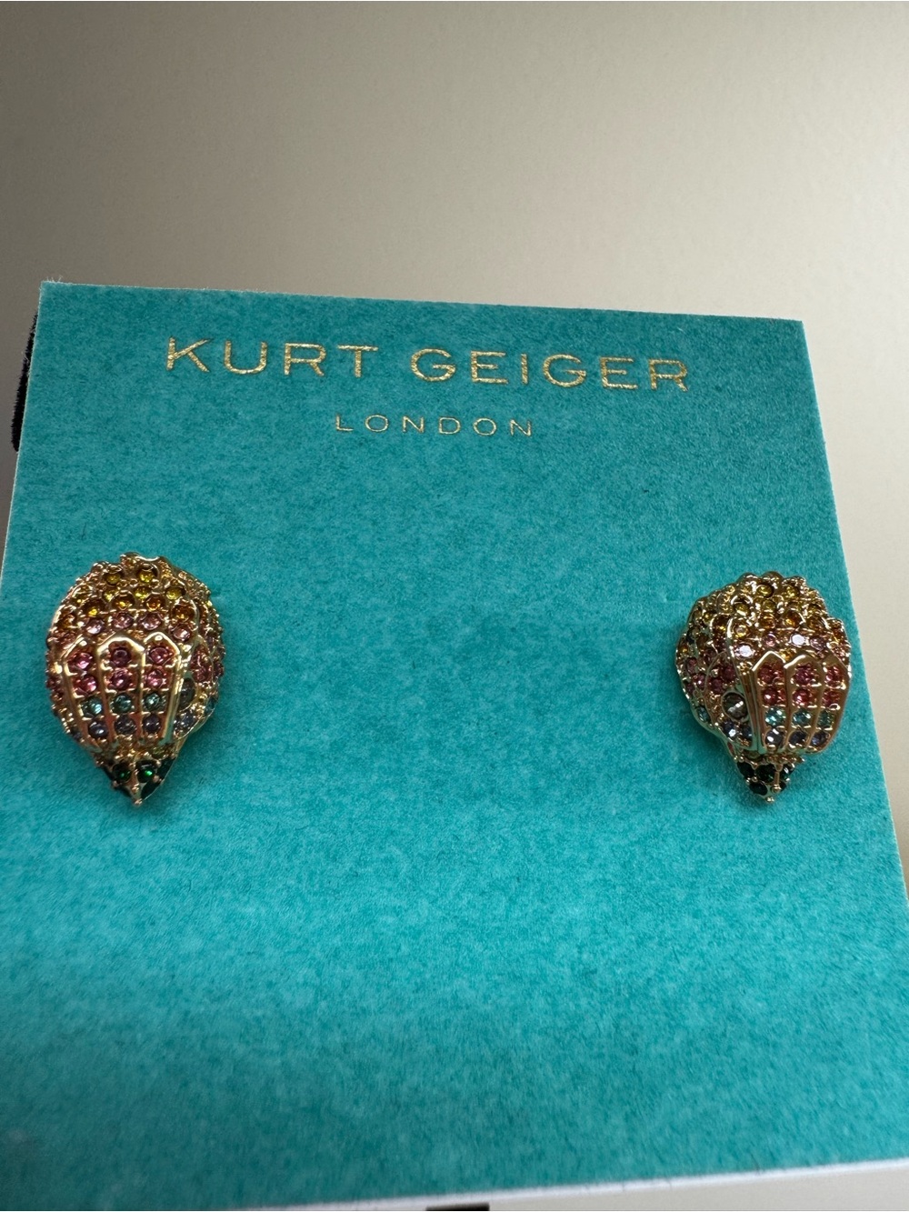 NWT Kurt Geiger London Rainbow Pave’ Signature Eagle